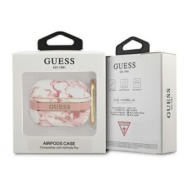 Guess GUAPHCHMAP AirPods Pro cover pink/pink Marble Strap Collection | Techbox
