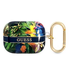 Guess GUAPHHFLB AirPods Pro cover blue/blue Flower Strap Collection | Techbox