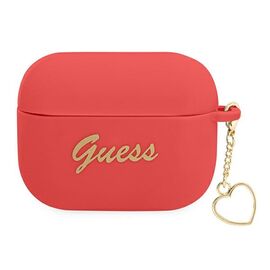 Guess GUAPLSCHSR AirPods Pro cover red/red Silicone Charm Heart Collection | Techbox