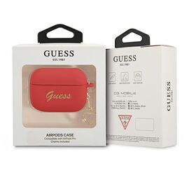Guess GUAPLSCHSR AirPods Pro cover red/red Silicone Charm Heart Collection | Techbox