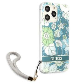 Guess GUHCP13LHFLSN iPhone 13 Pro / 13 6.1" green/green hardcase Flower Strap | Techbox