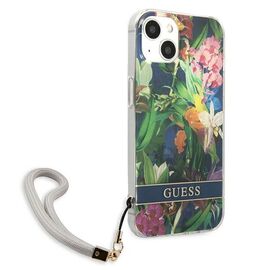 Guess GUHCP13SHFLSB iPhone 13 mini 5.4" blue/blue hardcase Flower Strap | Techbox