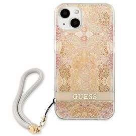 Guess GUHCP13SHFLSD iPhone 13 mini 5.4" gold/gold hardcase Flower Strap | Techbox