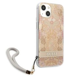 Guess GUHCP13SHFLSD iPhone 13 mini 5.4" gold/gold hardcase Flower Strap | Techbox