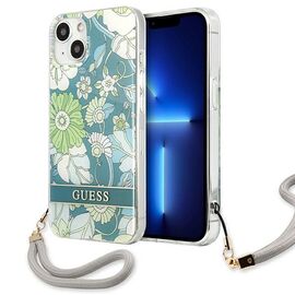 Guess GUHCP13SHFLSN iPhone 13 mini 5.4" green/green hardcase Flower Strap | Techbox