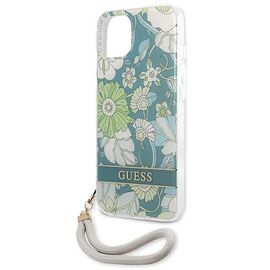 Guess GUHCP13SHFLSN iPhone 13 mini 5.4" green/green hardcase Flower Strap | Techbox