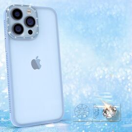 Kingxbar Sparkle Series case iPhone 13 Pro Max with crystals back cover blue | Techbox