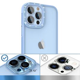 Kingxbar Sparkle Series case iPhone 13 Pro Max with crystals back cover blue | Techbox