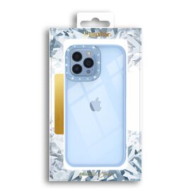 Kingxbar Sparkle Series case iPhone 13 Pro Max with crystals back cover blue | Techbox