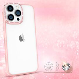 Kingxbar Sparkle Series case iPhone 13 Pro Max with crystals back cover pink | Techbox