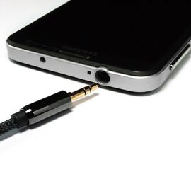 Wozinsky AUX cable angled (male-male) mini jack cable 2 m black - Cables & Adapters - Cables & Accessories - Techbox