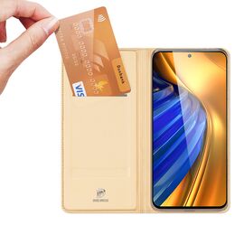 Dux Ducis Skin Pro Holster Cover Flip Cover for Xiaomi Poco F4 5G gold | Techbox