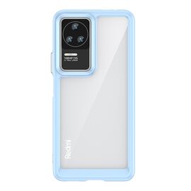 Outer Space Case for Xiaomi Poco F4 5G cover with a flexible frame blue | Techbox