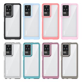 Outer Space Case for Xiaomi Poco F4 5G cover with a flexible frame blue | Techbox