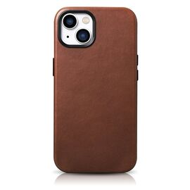 iCarer Oil Wax Premium Leather Case iPhone 14 Plus Magnetic Leather Case with MagSafe Brown (WMI14220703-RB) | Techbox