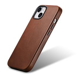 iCarer Oil Wax Premium Leather Case iPhone 14 Plus Magnetic Leather Case with MagSafe Brown (WMI14220703-RB) | Techbox