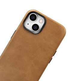 iCarer Oil Wax Premium Leather Case iPhone 14 Plus Magnetic Leather Case with MagSafe Brown (WMI14220703-TN) | Techbox