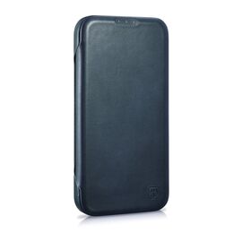 iCarer CE Oil Wax Premium Leather Folio Case iPhone 14 Plus magnetic flip case MagSafe blue (AKI14220707-BU) | Techbox