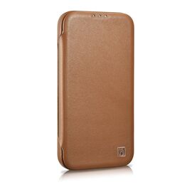 iCarer CE Premium Leather Folio Case iPhone 14 Plus Magnetic Flip Leather Folio Case MagSafe Brown (WMI14220715-BN) | Techbox