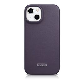 iCarer CE Premium Leather Folio Case iPhone 14 Plus Magnetic Flip Leather Folio Case MagSafe Dark Purple (WMI14220715-DP) | Techbox