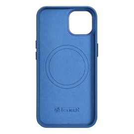 iCarer Litchi Premium Leather Case iPhone 14 Plus Magnetic Leather Case with MagSafe Light Blue (WMI14220711-LB) | Techbox