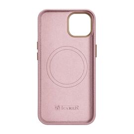 iCarer Litchi Premium Leather Case iPhone 14 Plus Magnetic Leather Case with MagSafe Pink (WMI14220711-PK) | Techbox