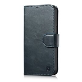 iCarer Oil Wax Wallet Case 2in1 Cover iPhone 14 Pro Anti-RFID Leather Flip Case Blue (WMI14220722-BU) | Techbox
