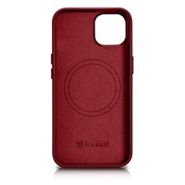 iCarer Case Leather case cover made of natural leather for iPhone 14 Plus red (compatible with MagSafe) | Techbox