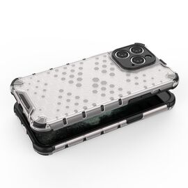 Honeycomb case for iPhone 14 Pro armored hybrid cover transparent | Techbox