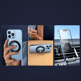 Joyroom kit multifunctional magnetic car holder ring phone support black (JR-ZS294) - Smartphone Holders - Smartphones - Techbox