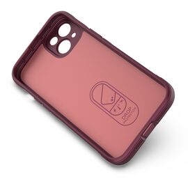 Magic Shield Case case for iPhone 14 Plus elastic armored case in burgundy | Techbox