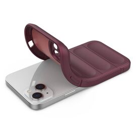 Magic Shield Case case for iPhone 14 Plus elastic armored case in burgundy | Techbox