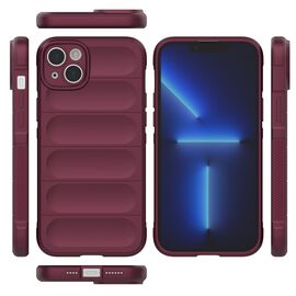 Magic Shield Case case for iPhone 14 Plus elastic armored case in burgundy | Techbox