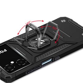 Wozinsky Ring Armor case for Samsung Galaxy A03 armored cover magnetic holder ring black - Samsung Cases - Cases - Techbox