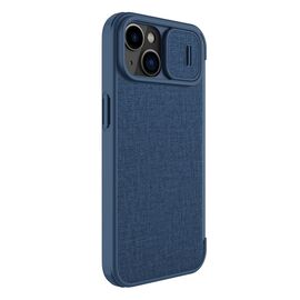 Nillkin Qin Cloth Pro Case Case for iPhone 14 Plus Camera Cover Holster Cover Flip Case Blue | Techbox