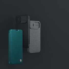 Nillkin Qin Leather Pro Case iPhone 14 Plus Camera Cover Holster Cover Flip Case Black | Techbox