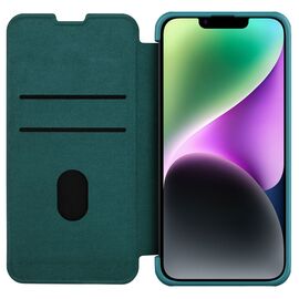 Nillkin Qin Leather Pro Case iPhone 14 Plus Camera Cover Holster Cover Flip Case Green | Techbox