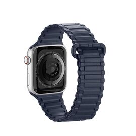 Dux Ducis Strap (Armor Version) Strap for Apple Watch SE, 8, 7, 6, 5, 4, 3, 2, 1 (41, 40, 38 mm) Magnetic Silicone Band Bracelet Blue - Accessories - Smartwatches & Accessories - Techbox