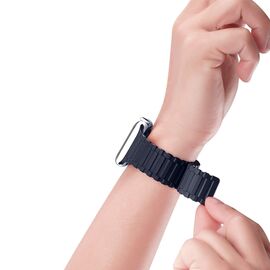 Dux Ducis Strap (Armor Version) Strap for Apple Watch SE, 8, 7, 6, 5, 4, 3, 2, 1 (41, 40, 38 mm) Magnetic Silicone Band Bracelet Blue - Accessories - Smartwatches & Accessories - Techbox