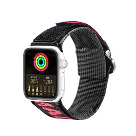 Dux Ducis Strap (Outdoor Version) Apple Watch Ultra Strap, SE, 9, 8, 7, 6, 5, 4, 3, 2, 1 (49, 45, 44, 42 mm) Nylon Band Bracelet Black and Red | Techbox