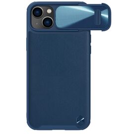 Nillkin CamShield Leather S Case iPhone 14 Plus case with camera cover blue | Techbox