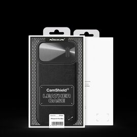 Nillkin CamShield Leather S Case iPhone 14 Pro Max case with camera cover black | Techbox