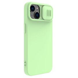 Nillkin CamShield Silky Silicone Case iPhone 14 Plus case with camera cover green | Techbox
