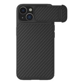 Nillkin Synthetic Fiber S Case iPhone 14 Plus case with camera cover, black | Techbox