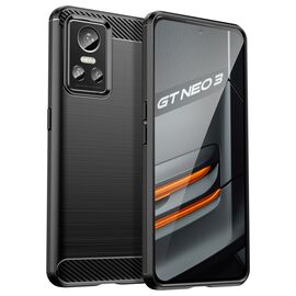 Carbon Case case for Realme GT Neo 3 flexible silicone carbon cover black | Techbox