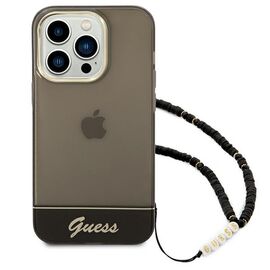 Guess GUHCP14LHGCOHK iPhone 14 Pro 6,1" czarny/black hardcase Translucent Pearl Strap - Apple Cases - Cases - Techbox