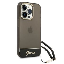 Guess GUHCP14LHGCOHK iPhone 14 Pro 6,1" czarny/black hardcase Translucent Pearl Strap - Apple Cases - Cases - Techbox