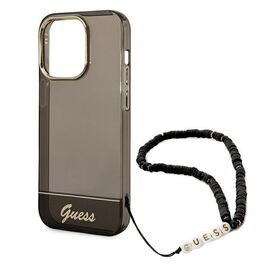 Guess GUHCP14LHGCOHK iPhone 14 Pro 6,1" czarny/black hardcase Translucent Pearl Strap - Apple Cases - Cases - Techbox