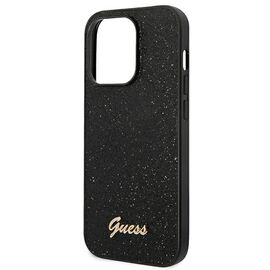 Guess GUHCP14LHGGSHK iPhone 14 Pro 6,1" czarny/black hard case Glitter Script - Apple Cases - Cases - Techbox