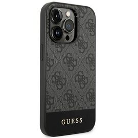 Guess GUHCP14XG4GLGR iPhone 14 Pro Max 6,7" szary/grey hard case 4G Stripe Collection - Apple Cases - Cases - Techbox